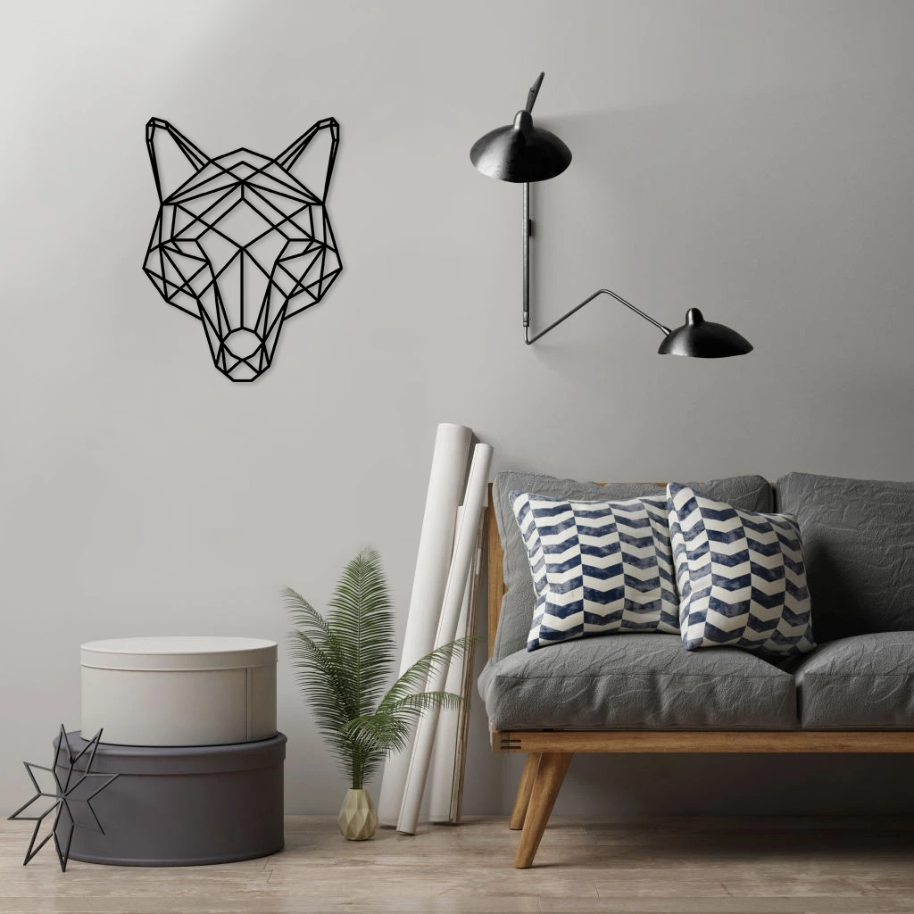 Geometrische vossenkop Wanddecoratie - Afbeelding 6