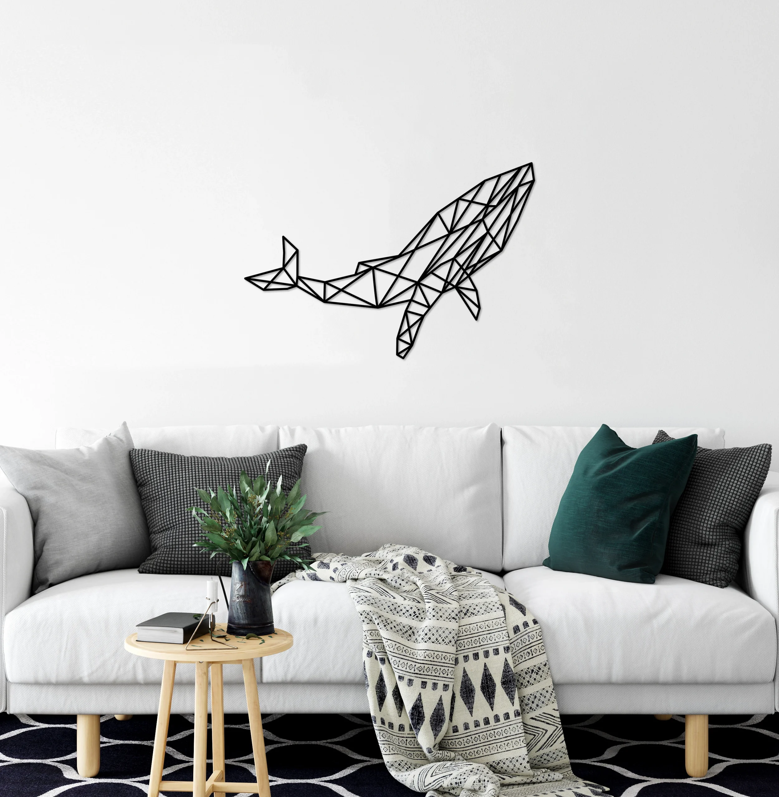 Geometrische walvis Wanddecoratie - Afbeelding 6