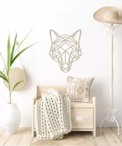 Geometrische vossenkop Wanddecoratie