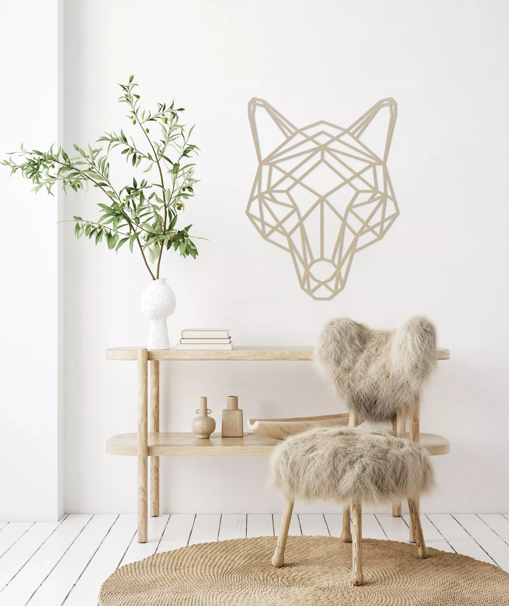 Geometrische vossenkop Wanddecoratie - Afbeelding 5