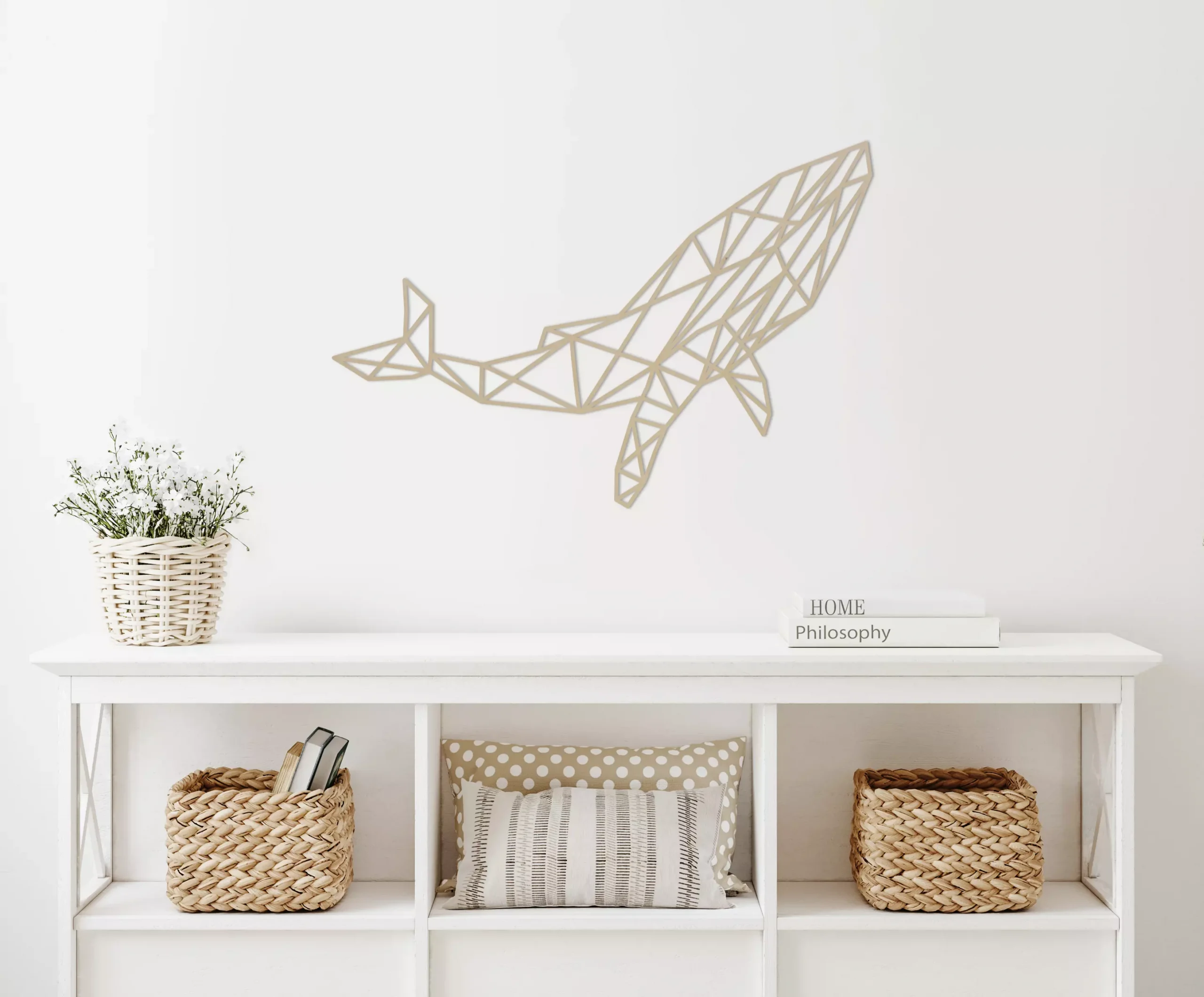 Geometrische walvis Wanddecoratie - Afbeelding 2