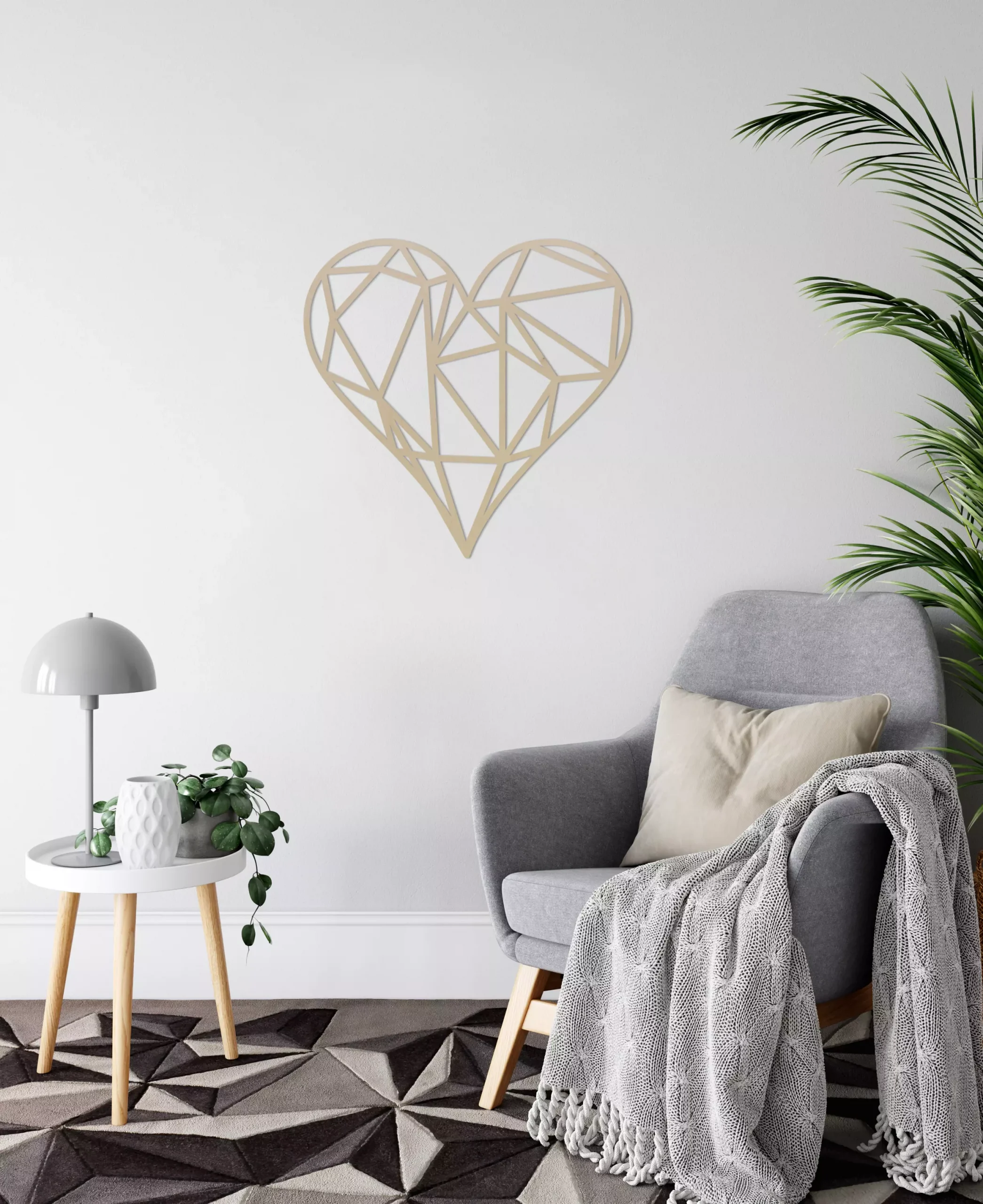 Geometrische hart Wanddecoratie - Afbeelding 6