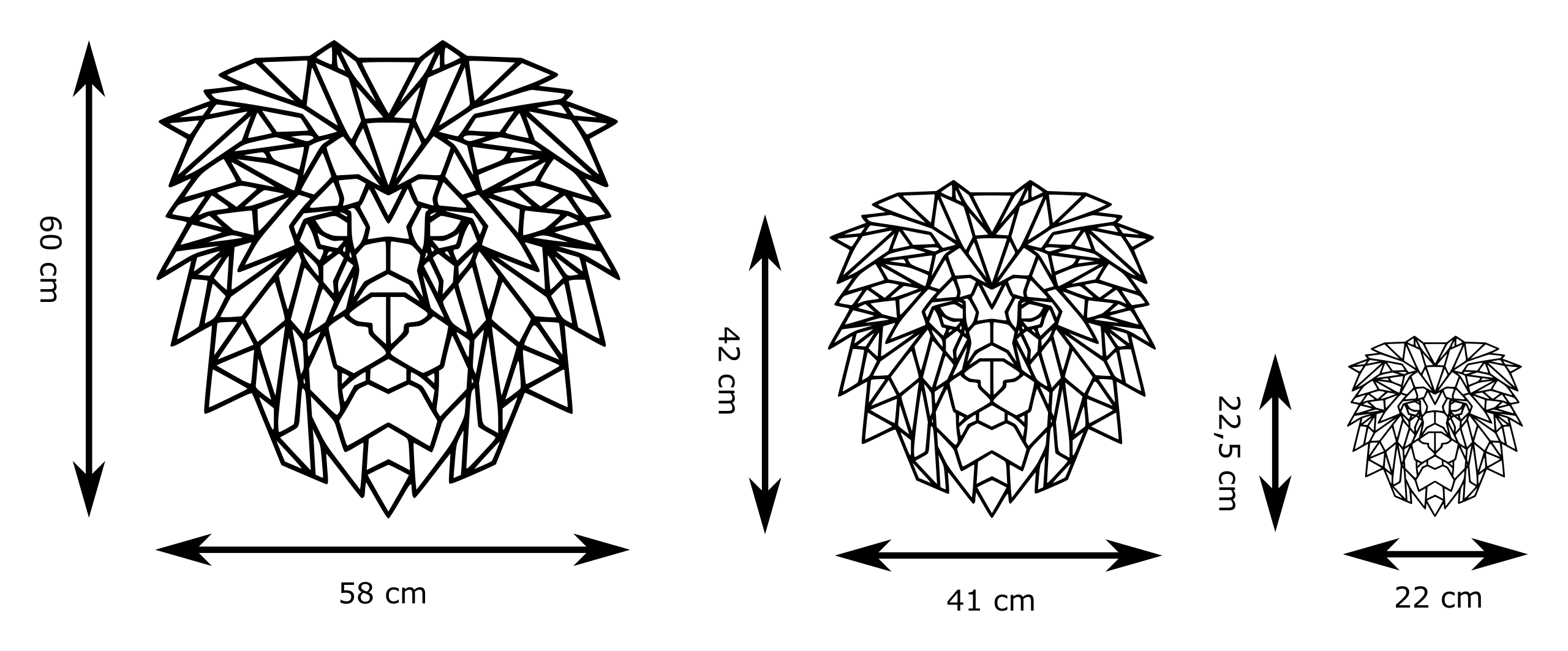 Geometrische leeuwenkop Wanddecoratie - Afbeelding 4