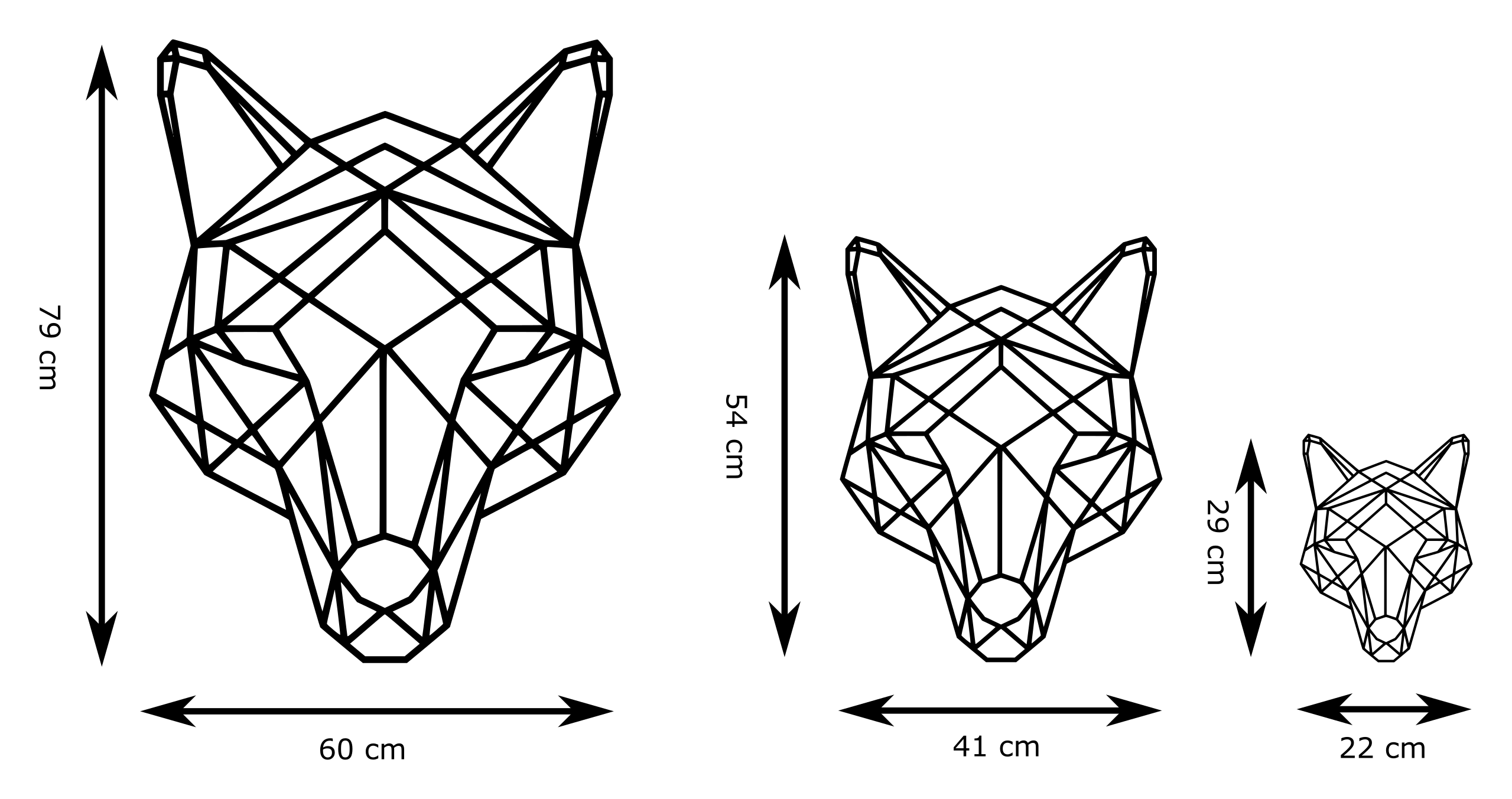 Geometrische vossenkop Wanddecoratie - Afbeelding 4