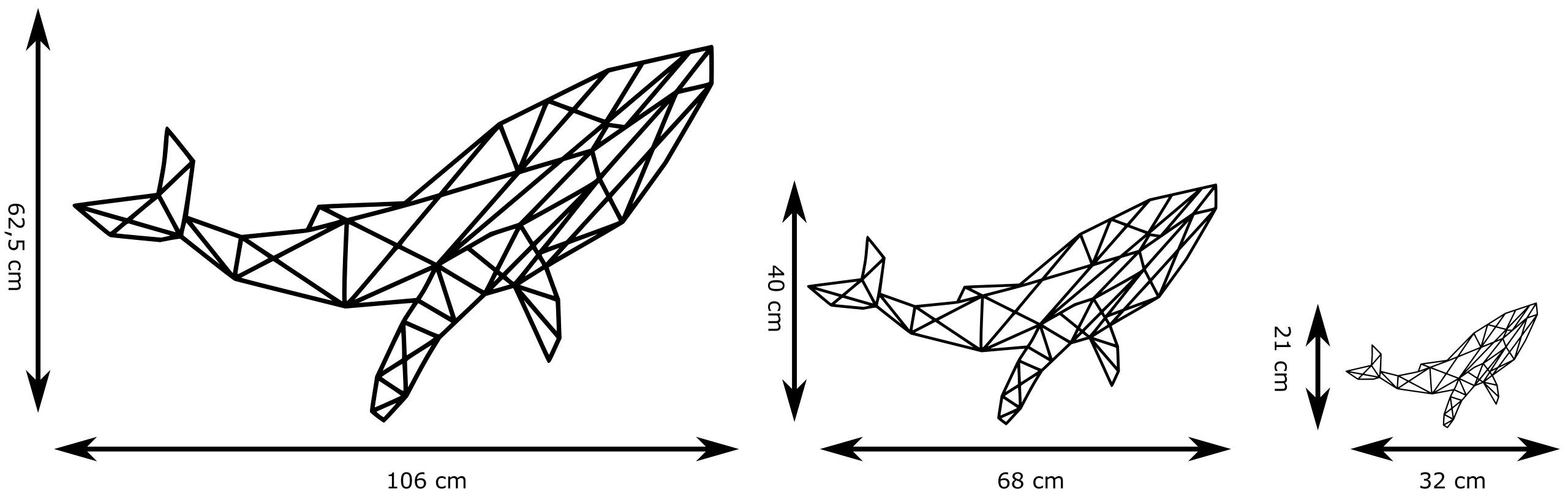 Geometrische walvis Wanddecoratie - Afbeelding 5