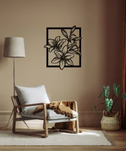 Alternative view of Lelie in kader  Wanddecoratie
