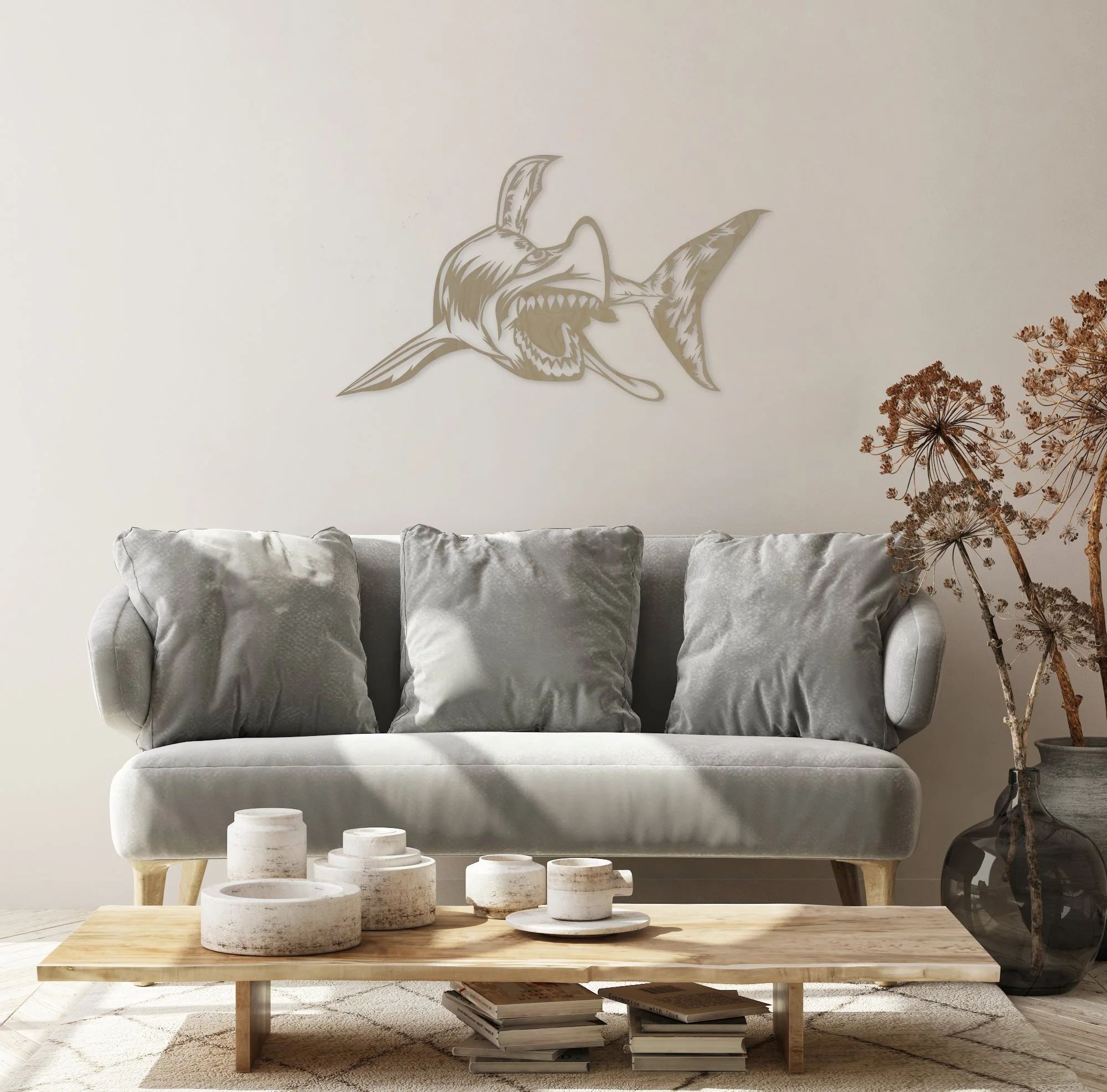 Shark attack Wanddecoratie - Afbeelding 2