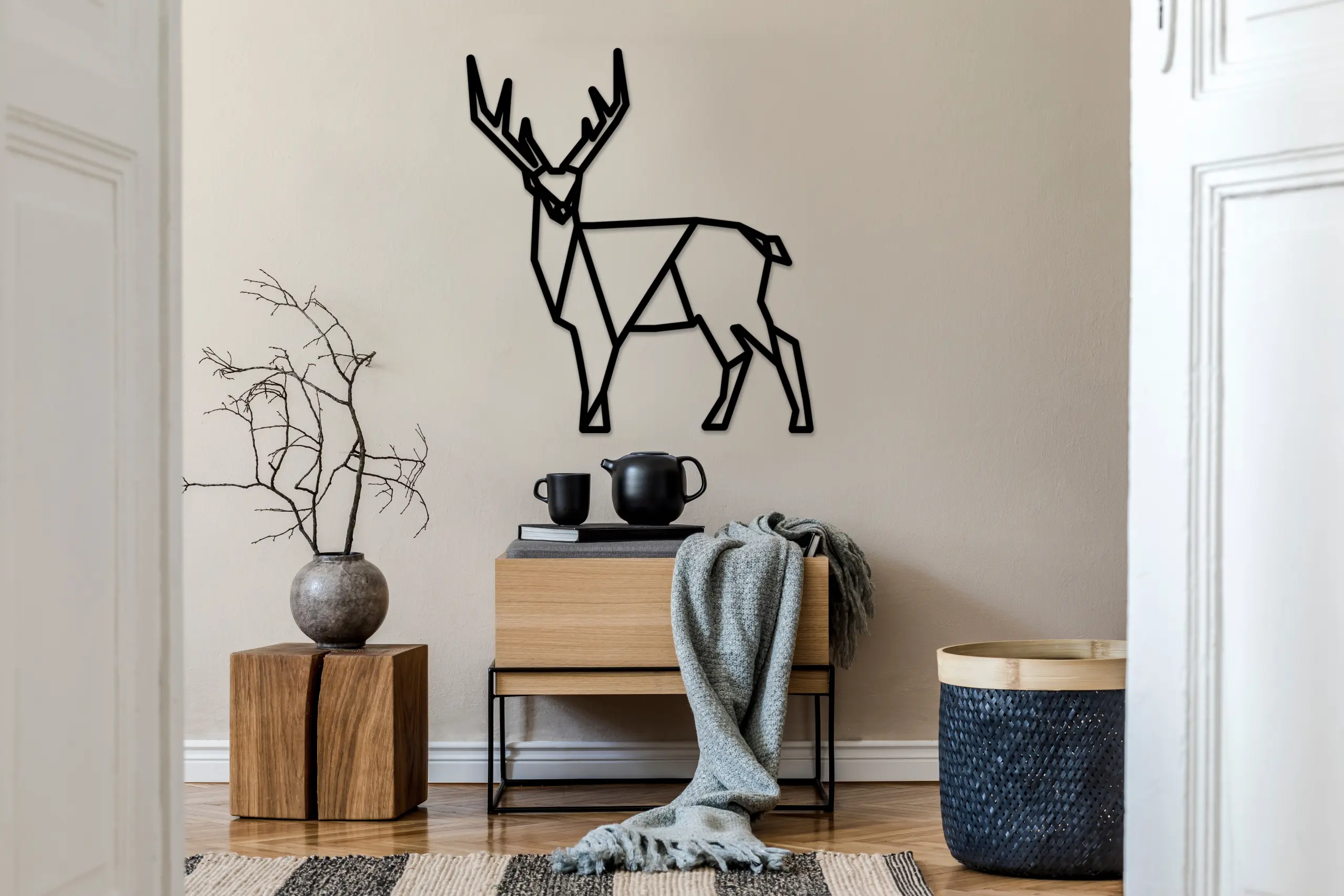 Geometrische minimalistisch hert Wanddecoratie - Afbeelding 6