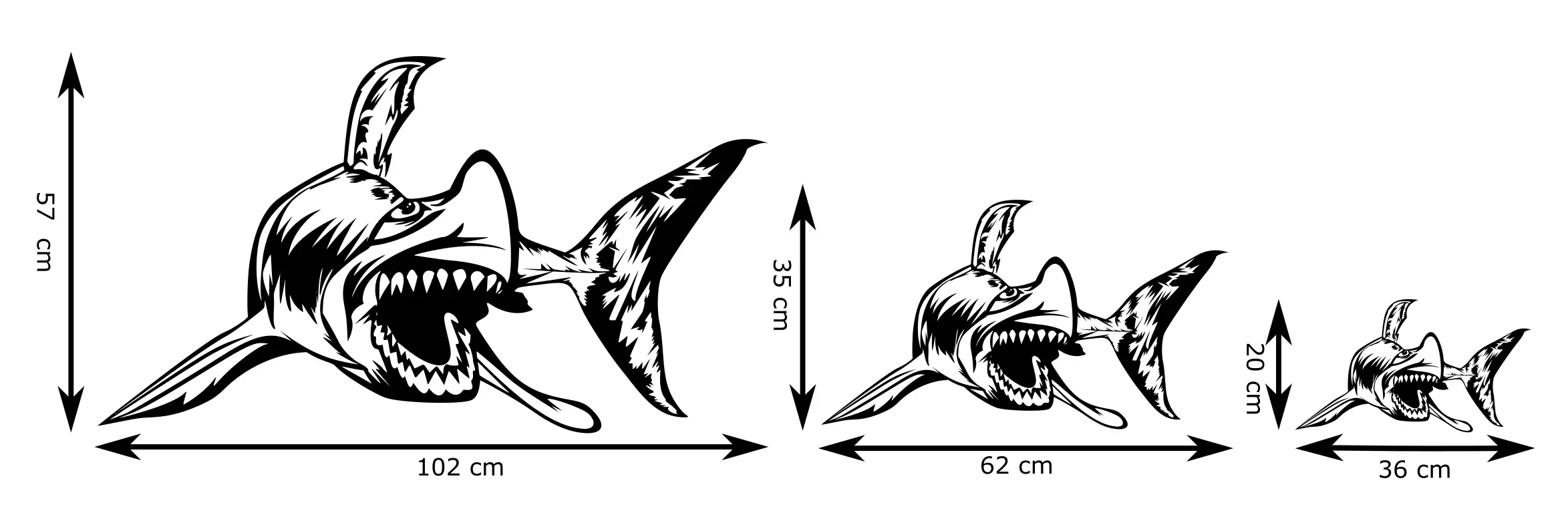Shark attack Wanddecoratie - Afbeelding 3