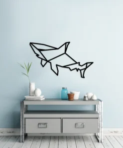 Geometrische minimalistisch haai Wanddecoratie - Afbeelding 6