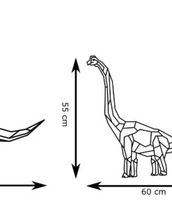 Geometrische Brachiosaurus Wanddecoratie - Afbeelding 3