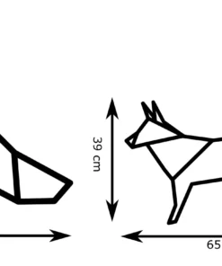 Geometrische minimalistische vos Wanddecoratie - Afbeelding 5