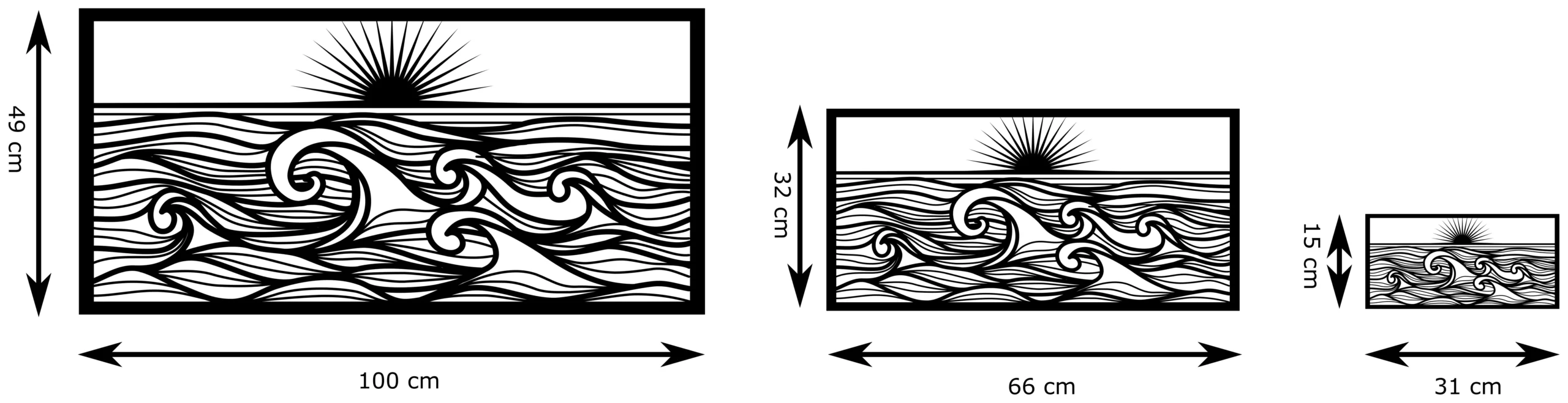 Abstracte zonsondergang Wanddecoratie - Afbeelding 5