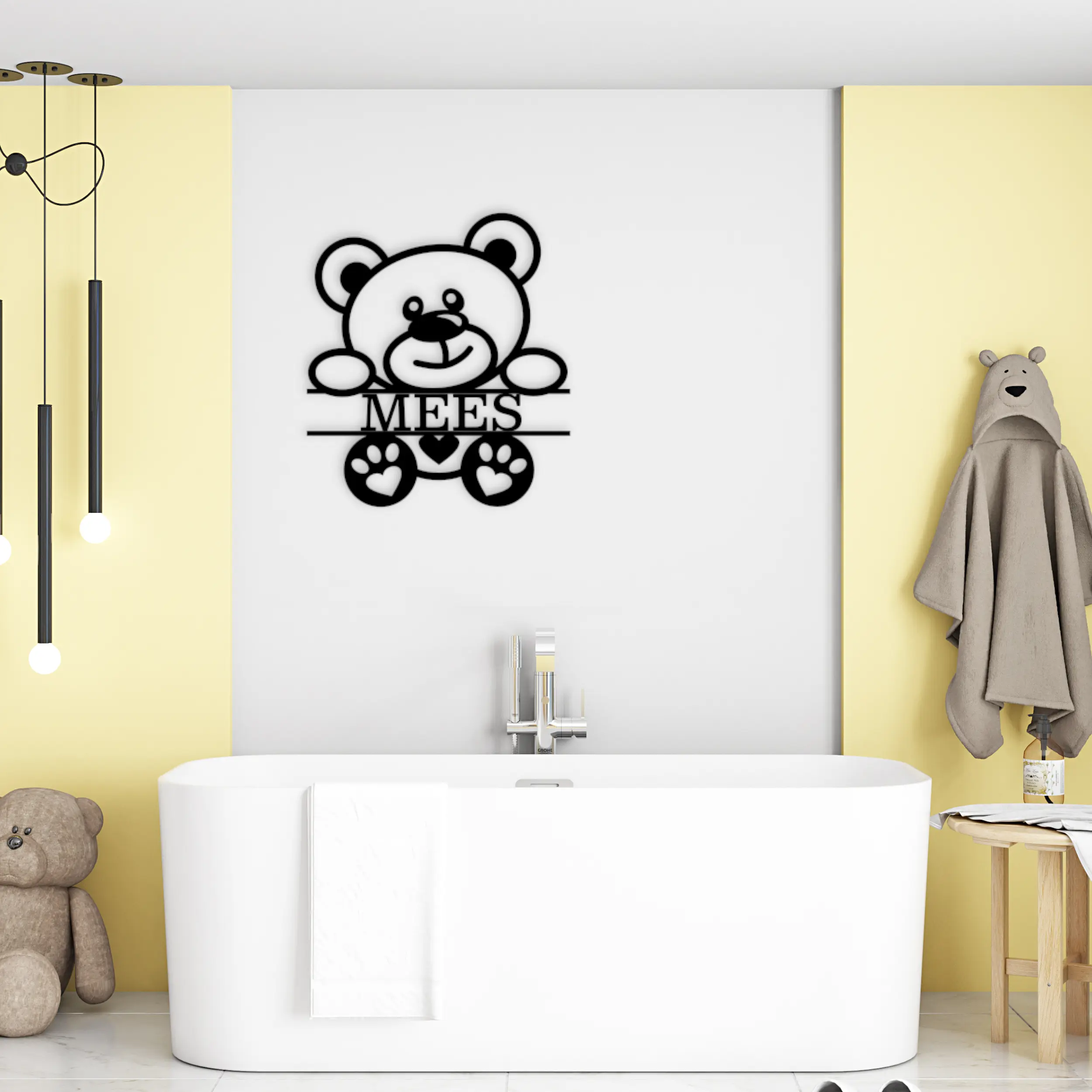 Beer met naam Wanddecoratie - Afbeelding 2