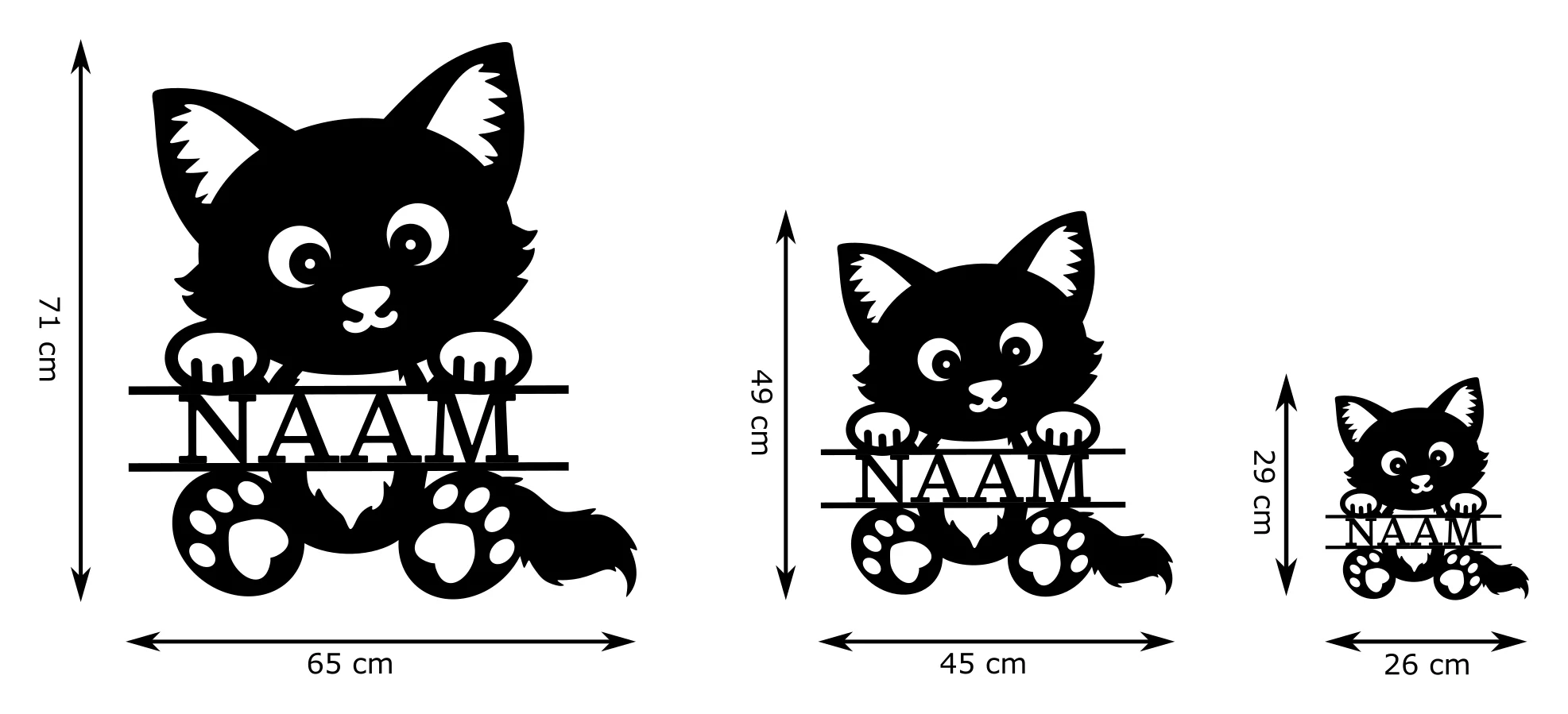 Kitten met naam Wanddecoratie - Afbeelding 4