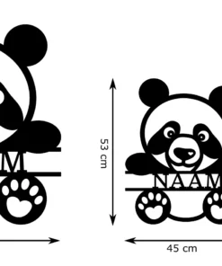 Panda met naam Wanddecoratie - Afbeelding 4