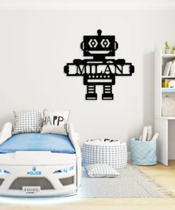 Robot met naam Wanddecoratie