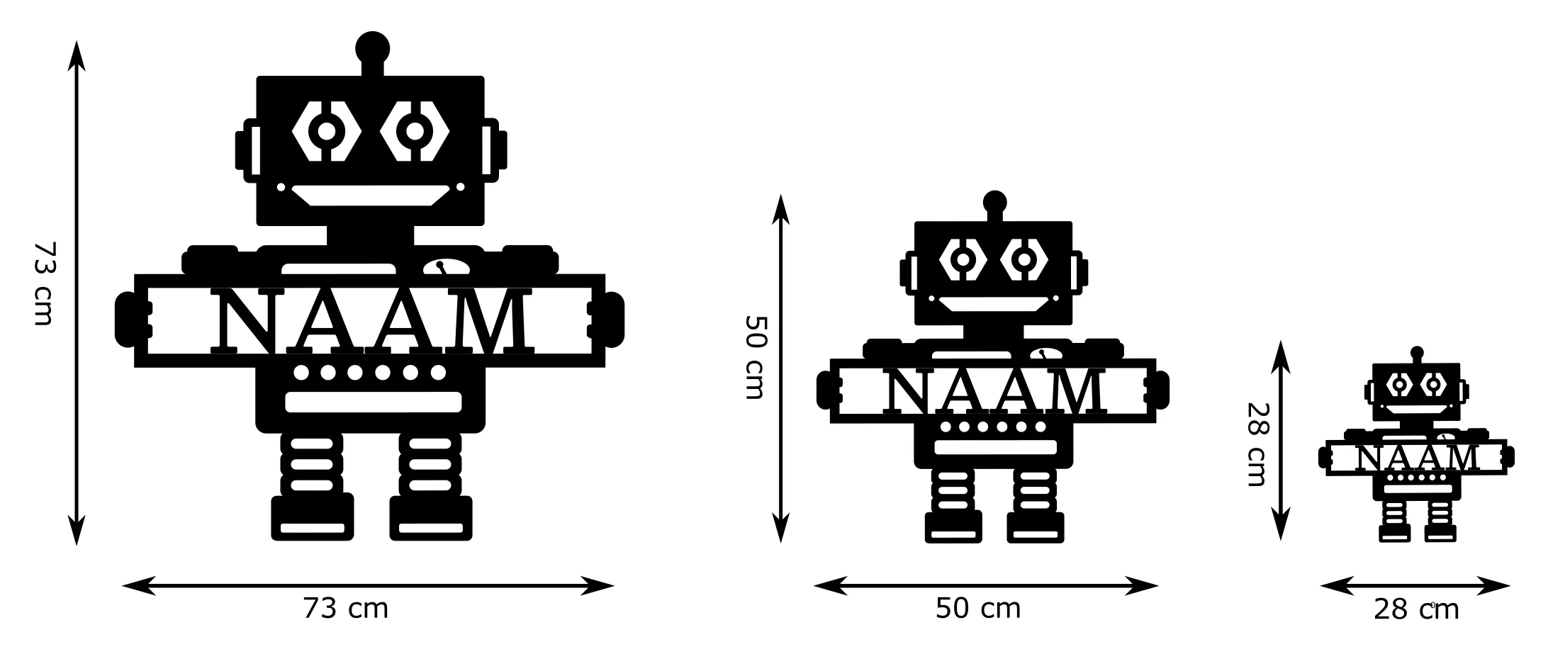 Robot met naam Wanddecoratie - Afbeelding 5