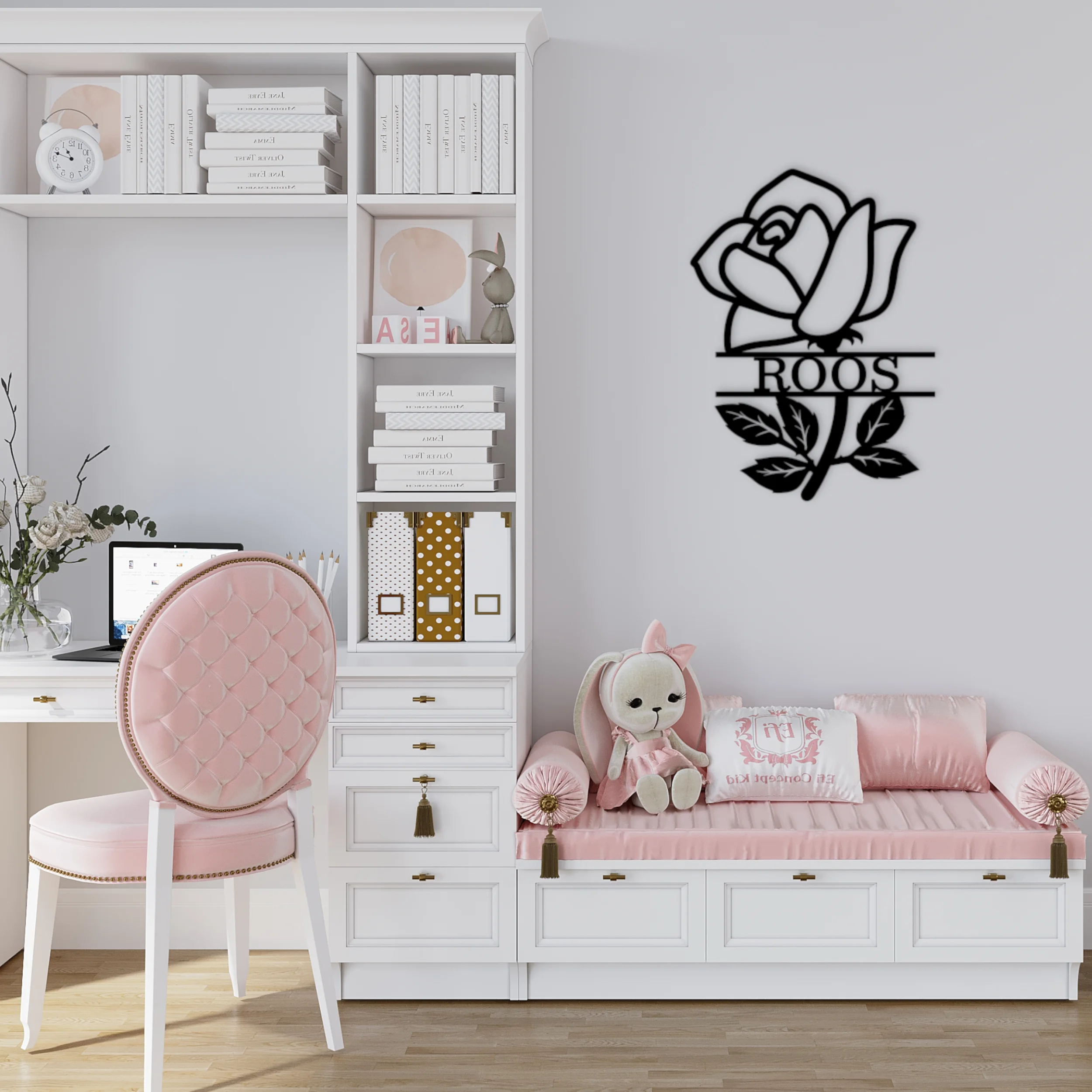 Roos met naam Wanddecoratie - Afbeelding 5