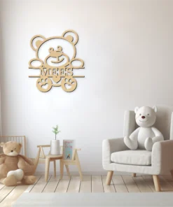 Beer met naam Wanddecoratie