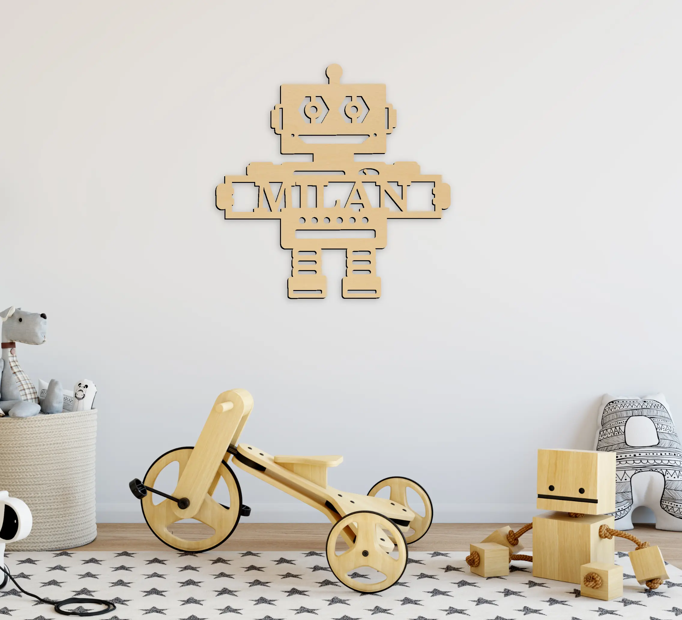 Robot met naam Wanddecoratie - Afbeelding 6
