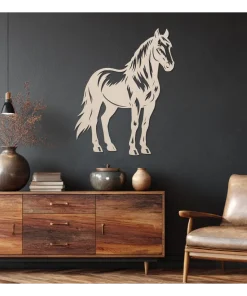 Paard – wanddecoratie – Laser gesneden – hout - 3 maten - Moderne Muurdecoratie