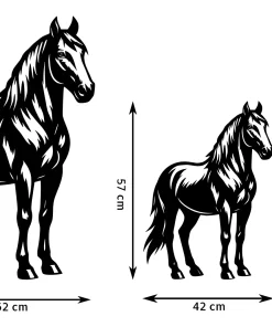 Paard – wanddecoratie – Laser gesneden – hout - 3 maten - Moderne Muurdecoratie - Afbeelding 3