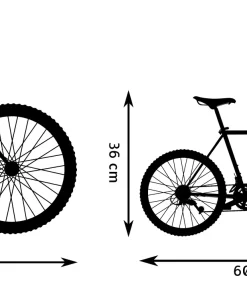 Retro mountainbike – wanddecoratie – Laser gesneden – hout - 3 maten - Moderne Muurdecoratie - Afbeelding 3