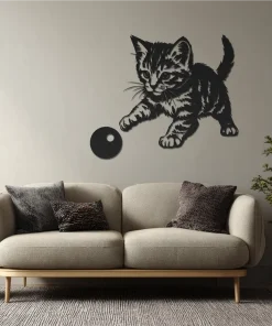 Alternative view of Katje– wanddecoratie – Laser gesneden – hout - 3 maten - Moderne Muurdecoratie