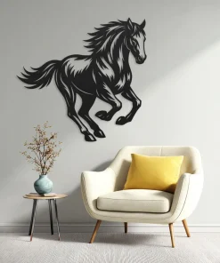 Galopperend paard – wanddecoratie – Laser gesneden – hout - 3 maten - Moderne Muurdecoratie