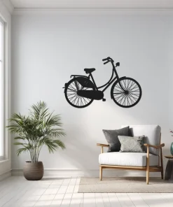 Omafiets – wanddecoratie – Laser gesneden – hout - 3 maten - Moderne Muurdecoratie